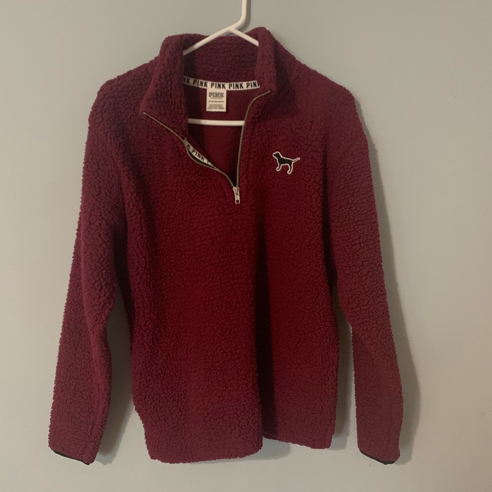 PINK quarter zip pullover